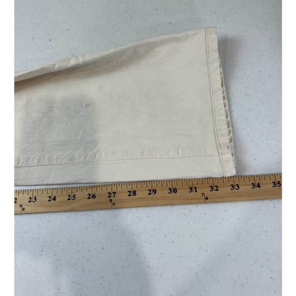 Zac Posen Womens Straight Leg Jeans Size 6 Ivory Mid Rise‎ Denim 6 Pockets - Picture 10 of 13